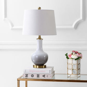 Gradient 25" Ceramic/Brass LED Table Lamp - JONATHAN Y